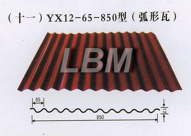 YX - 12 - 65 - 850 جدید ورق سقف راه راه ورق رول ماشین PLC نوع اتوماتیک